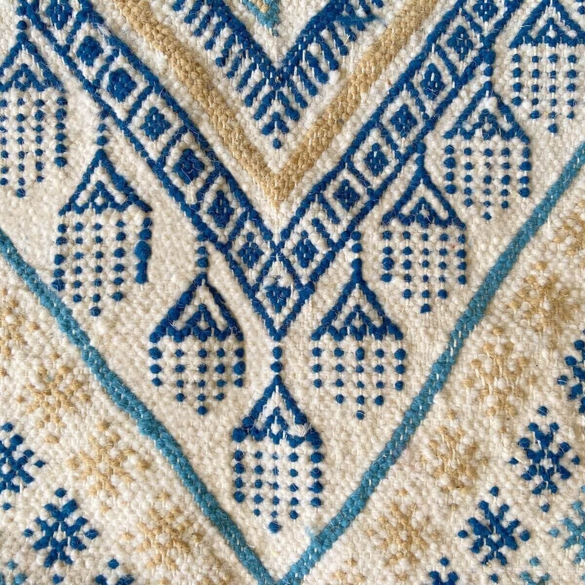 Berber tapijt Tapijt Margoum Alfatha 120x190 Blauw/Wit (Handgeweven, Wol, Tunesië) Tunesisch Margoum Tapijt uit de stad Kairouan
