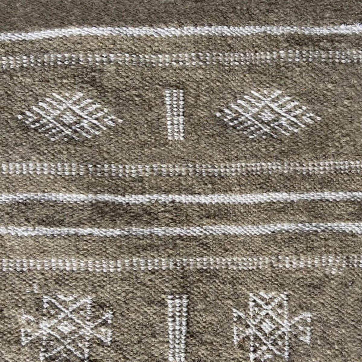 Berber tapijt Tapijt Kilim Alkahfe 110x200 Grijs (Handgeweven, Wol, Tunesië) Tunesisch kilimdeken, Marokkaanse stijl. Rechthoeki