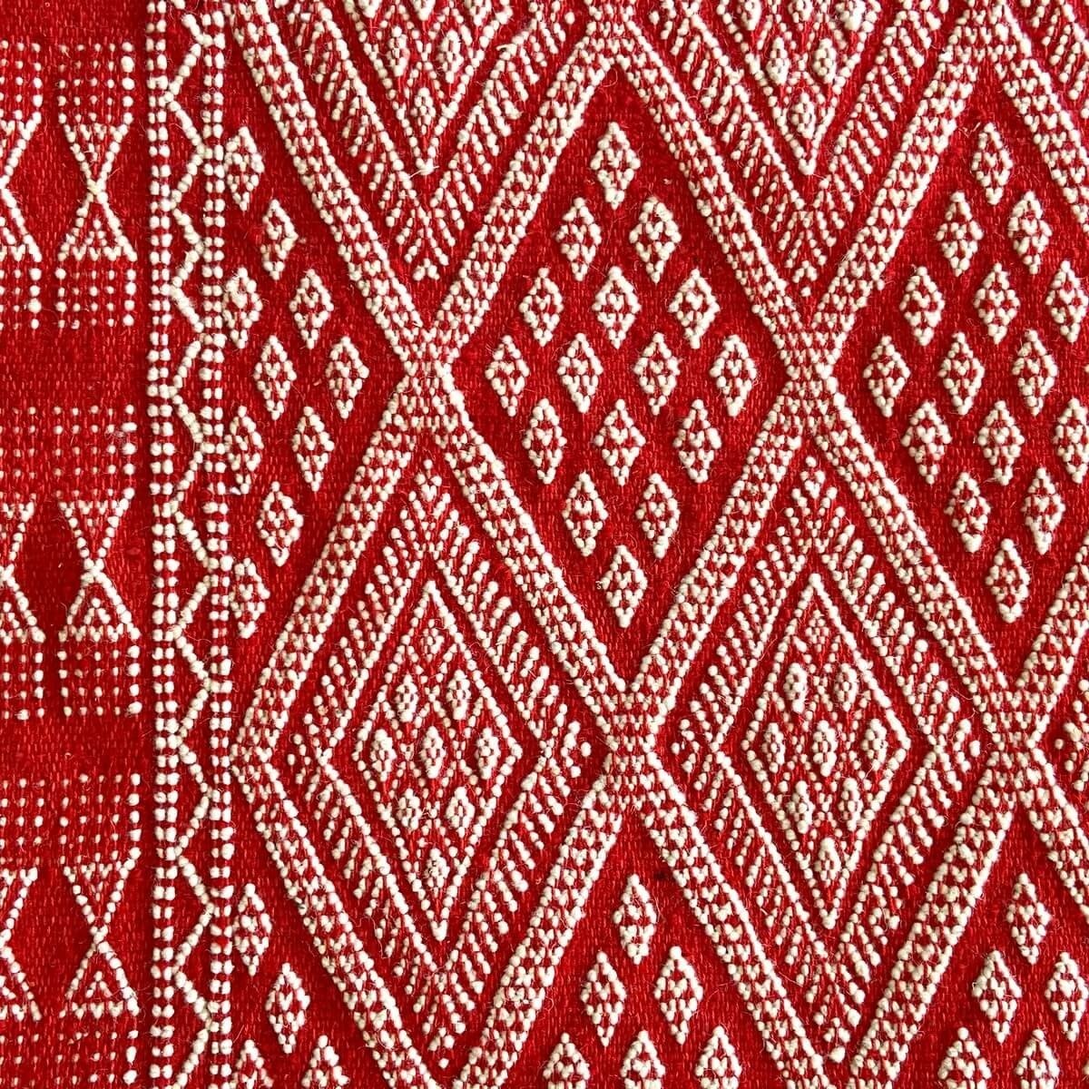 Berber Teppich Teppich Margoum Daoui 125x190 Rot (Handgefertigt, Wolle) Tunesischer Margoum-Teppich aus der Stadt Kairouan. Rech