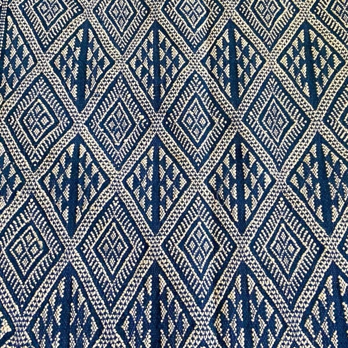 Berber carpet Rug Margoum Makki 124x186 Blue (Handmade, Wool) Tunisian margoum rug from the city of Kairouan. Rectangular living