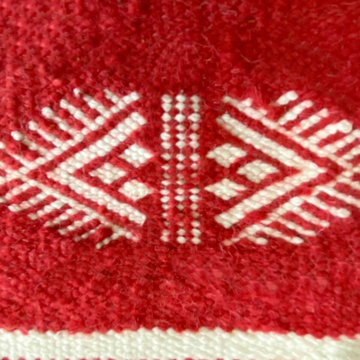 Berber Teppich Teppich Kelim lang Hamraoui 60x200 Rot (Handgewebt, Wolle, Tunesien) Tunesischer Kelim-Teppich im marokkanischen 