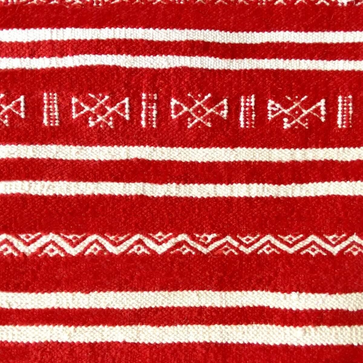 Tapete berbere Tapete Kilim Nassen 105x208 Vermelho (Tecidos à mão, Lã, Tunísia) Tapete tunisiano kilim, estilo marroquino. Tape