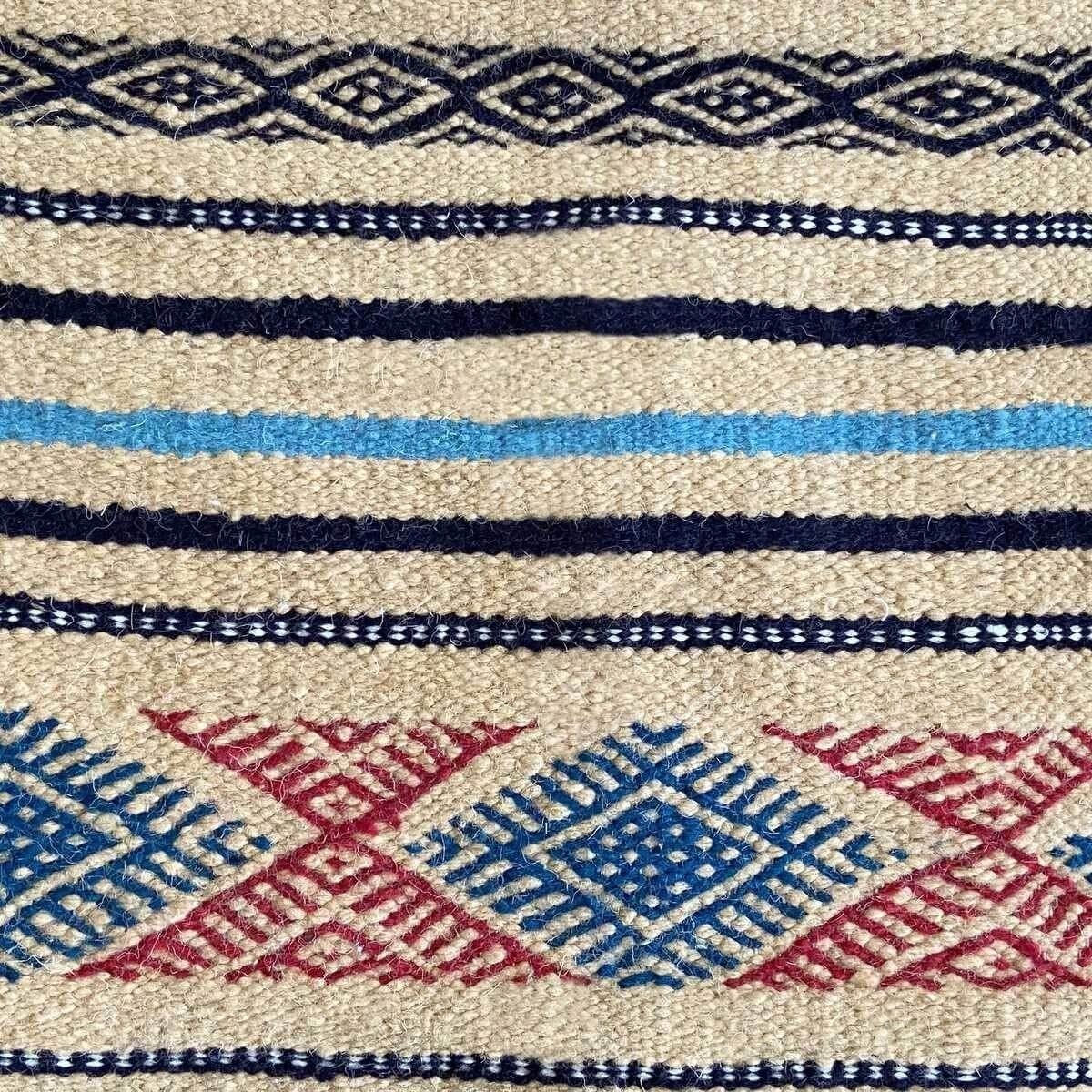 Tapete berbere Tapete Kilim Saïd 138x237 Bege/Branco (Tecidos à mão, Lã) Tapete tunisiano kilim, estilo marroquino. Tapete retan