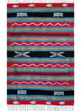 Berber carpet Rug Kilim Halep 80x115 Blue/Red/Yellow (Handmade, Wool) Tunisian Rug Kilim style Moroccan rug. Rectangular carpet 