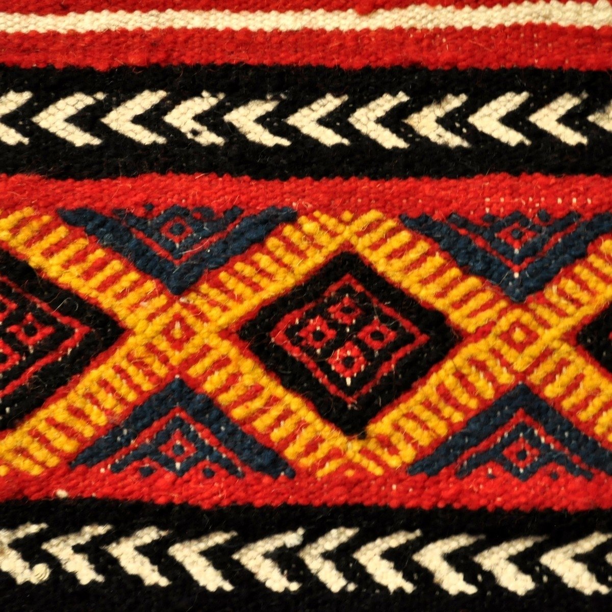 tappeto berbero Tappeto Kilim lungo Babmnara 60x200 Rosso (Fatto a mano, Lana, Tunisia) Tappeto kilim tunisino, in stile marocch