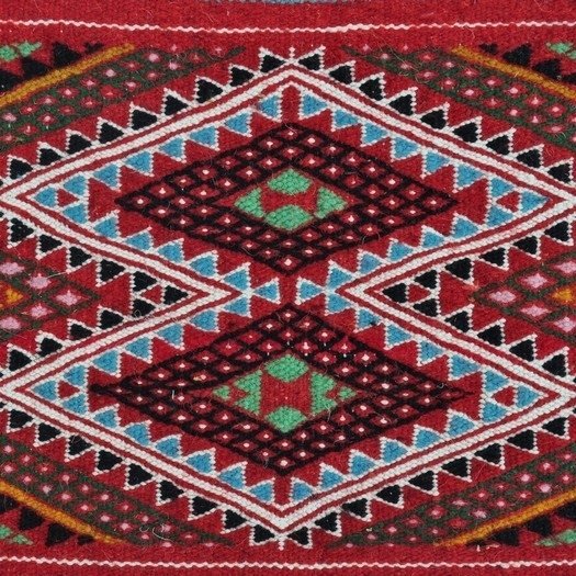 Berber tapijt Tapijt Kilim Birssa 53x105 Veelkleurig (Handgeweven, Wol, Tunesië) Tunesisch kilimdeken, Marokkaanse stijl. Rechth