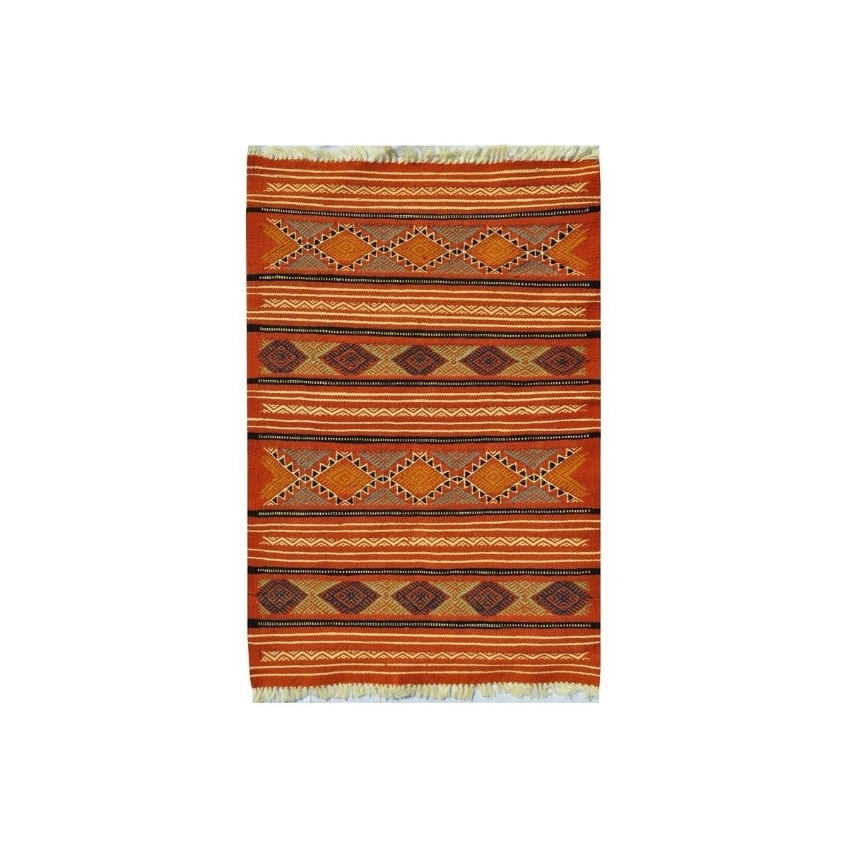Berber carpet Rug Kilim Sayada 67x100 Multicolour (Handmade, Wool, Tunisia) Tunisian Rug Kilim style Moroccan rug. Rectangular c