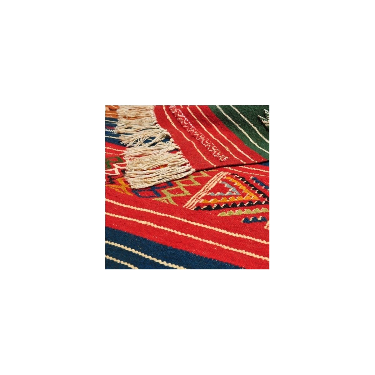 tappeto berbero Tappeto Kilim Mateur 115x200 Multicolore (Fatto a mano, Lana) Tappeto kilim tunisino, in stile marocchino. Tappe
