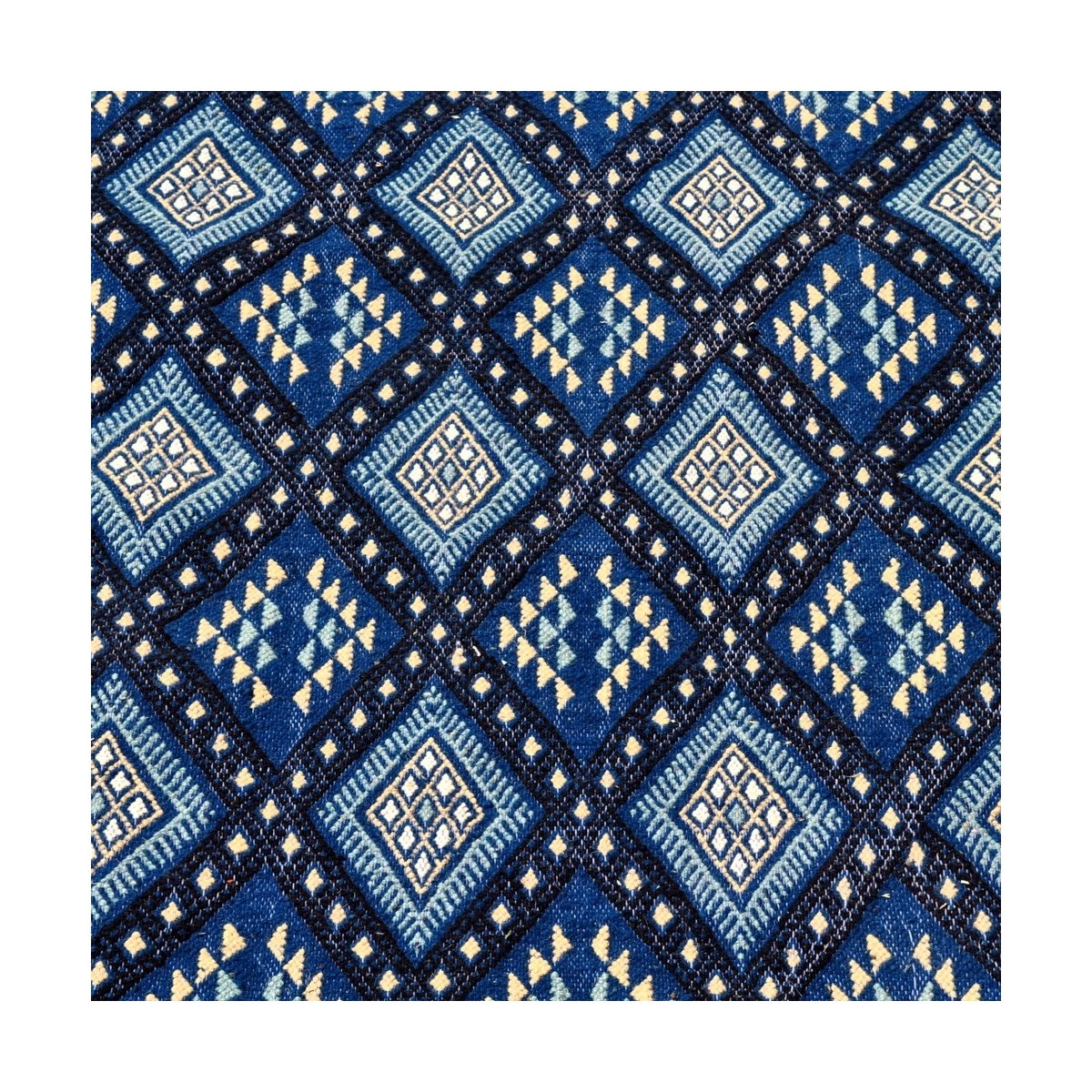 Berber carpet Rug Margoum Zriba 120x200 Blue/White (Handmade, Wool, Tunisia) Tunisian margoum rug from the city of Kairouan. Rec