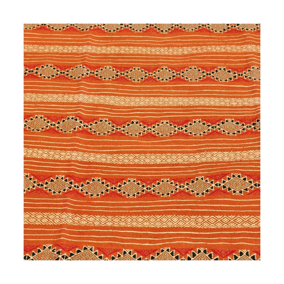 Berber carpet Rug Kilim El Mida 135x245 Orange/Blue (Handmade, Wool) Tunisian Rug Kilim style Moroccan rug. Rectangular carpet 1