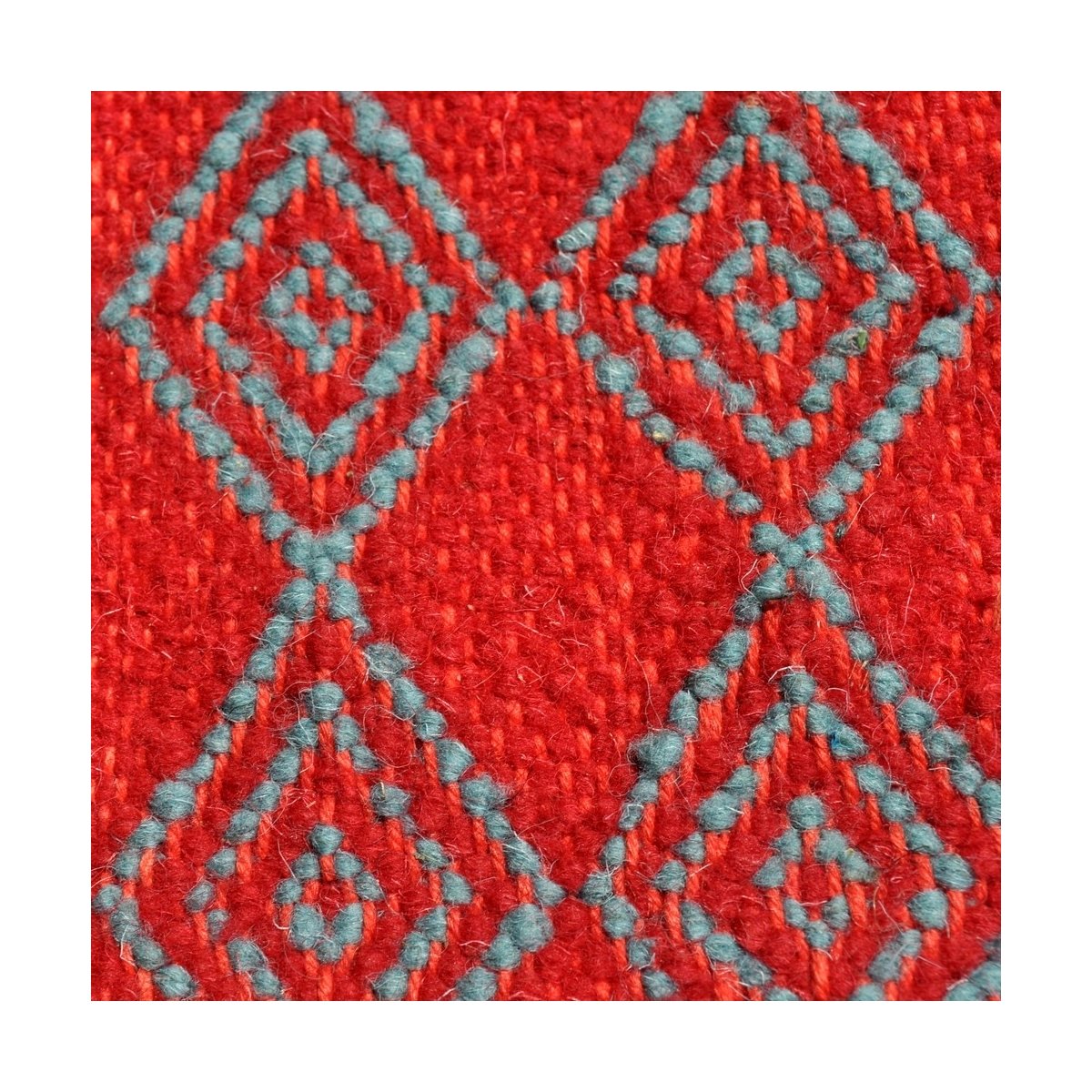 Berber Teppich Großer Teppich Margoum Sarab 200x290 Rot (Handgefertigt, Wolle, Tunesien) Tunesischer Margoum-Teppich aus der Sta