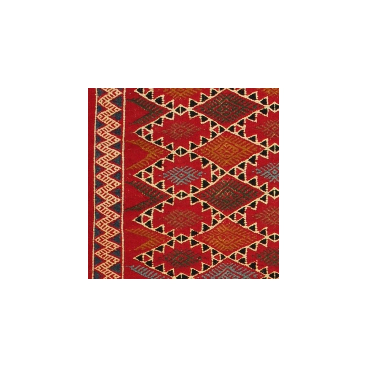 Berber carpet Rug Kilim Sultan 100x205 Multicolour (Handmade, Wool, Tunisia) Tunisian Rug Kilim style Moroccan rug. Rectangular 