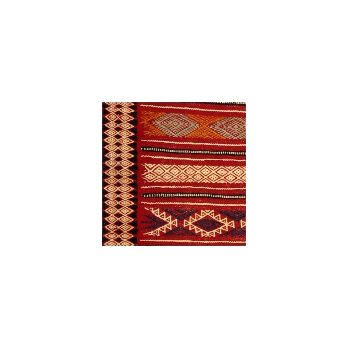 Berber Teppich Teppich Kelim Yakout 100x200 Mehrfarben (Handgewebt, Wolle, Tunesien) Tunesischer Kelim-Teppich im marokkanischen