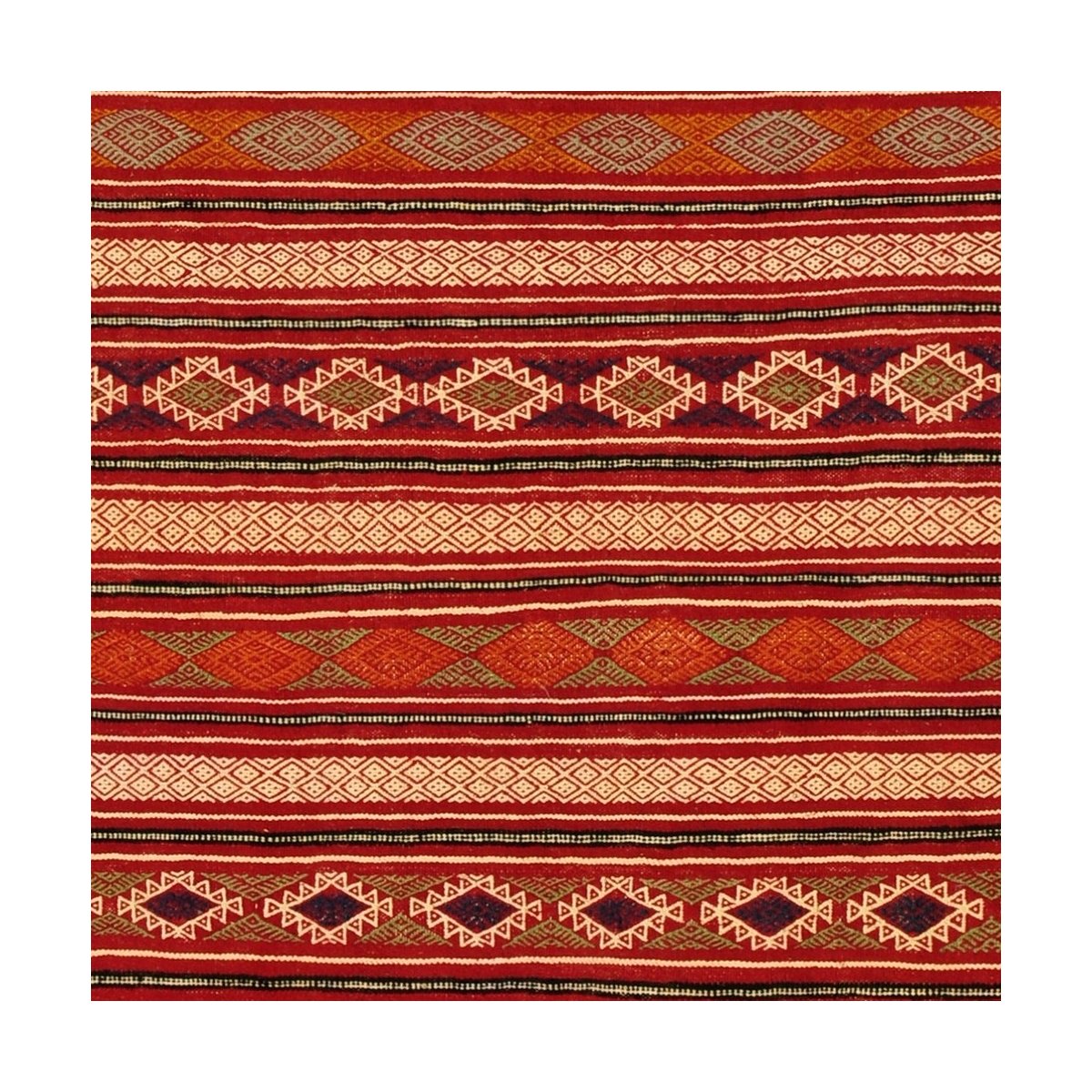 Berber carpet Rug Kilim Yakout 100x200 Multicolour (Handmade, Wool, Tunisia) Tunisian Rug Kilim style Moroccan rug. Rectangular 