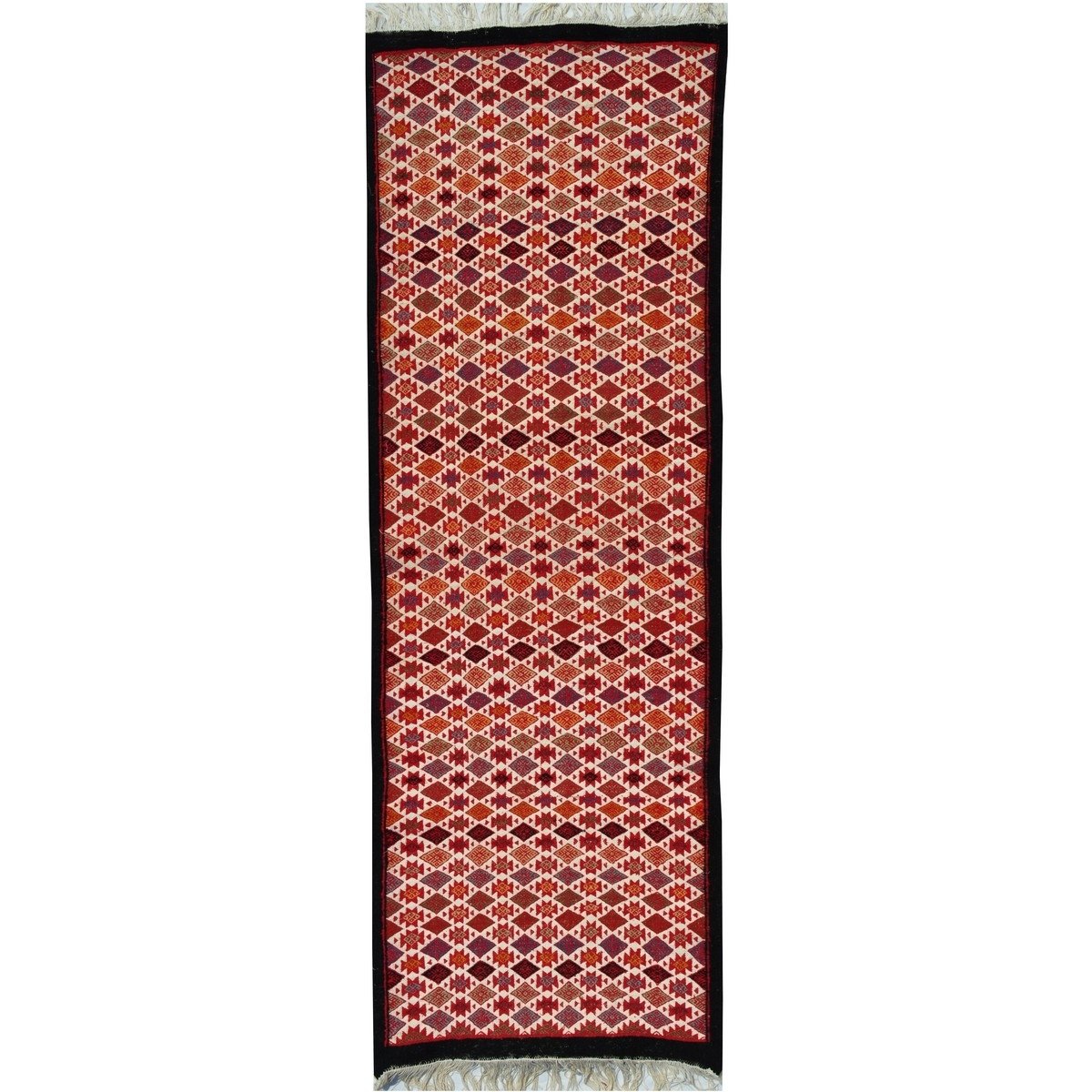 Tapis berbère Tapis Kilim long Jeyed 70x200 Multicolore (Tissé main, Laine) Tapis kilim tunisien style tapis marocain. Tapis de 
