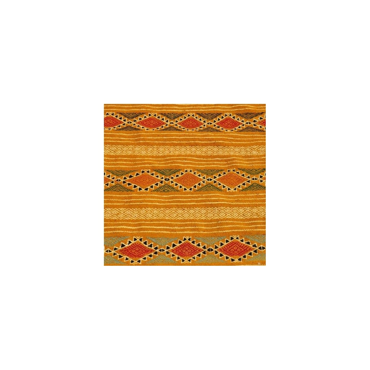 Tapis berbère Tapis Kilim Dalil 145x245 Orange/Ocre/Bleu (Tissé main, Laine) Tapis kilim tunisien style tapis marocain. Tapis re