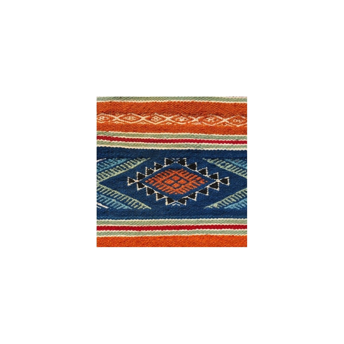 Tapis berbère Tapis Kilim carmona 110x150 Multicolore (Tissé main, Laine) Tapis kilim tunisien style tapis marocain. Tapis recta
