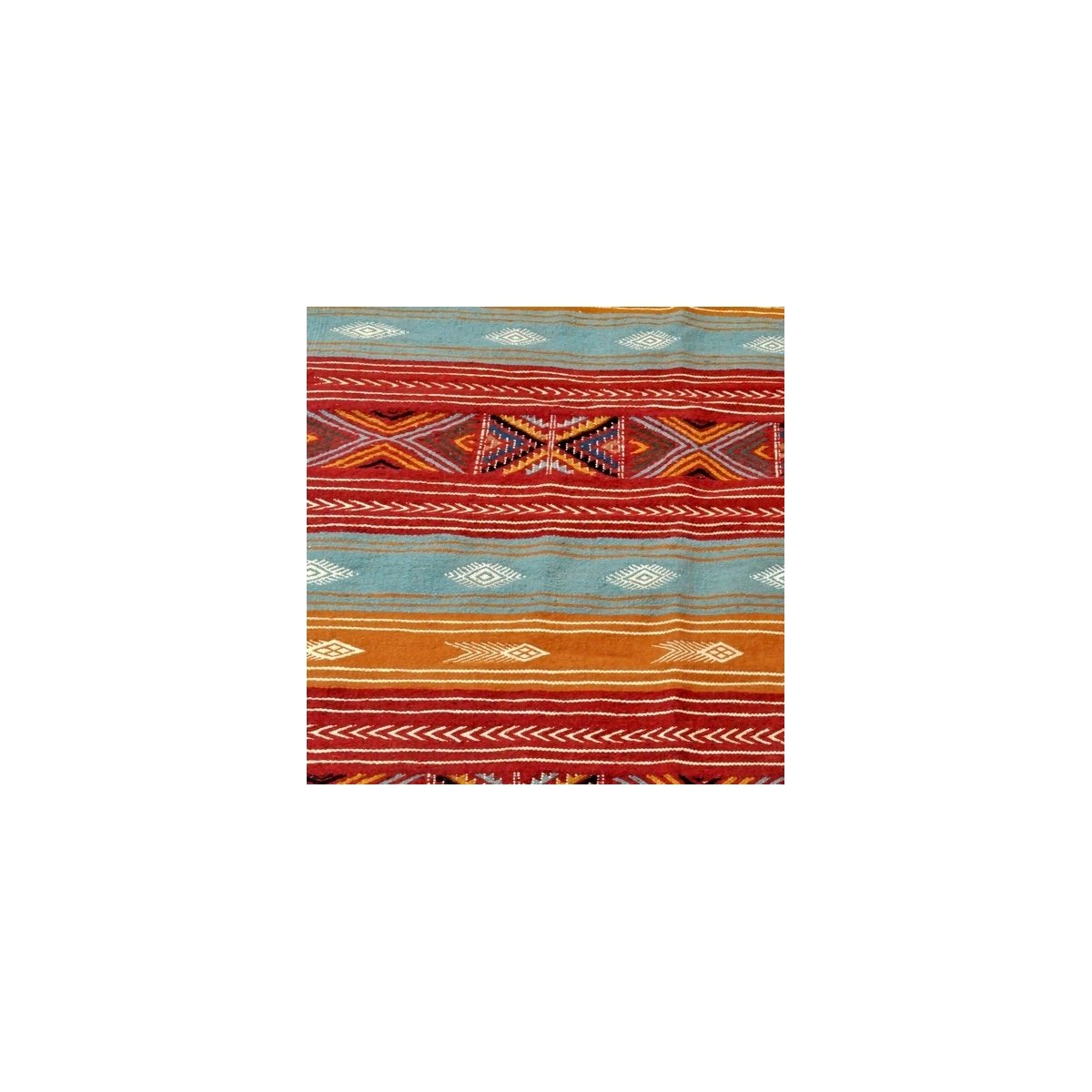 tappeto berbero Tappeto Kilim Nafta 105x200 Multicolore (Fatto a mano, Lana, Tunisia) Tappeto kilim tunisino, in stile marocchin