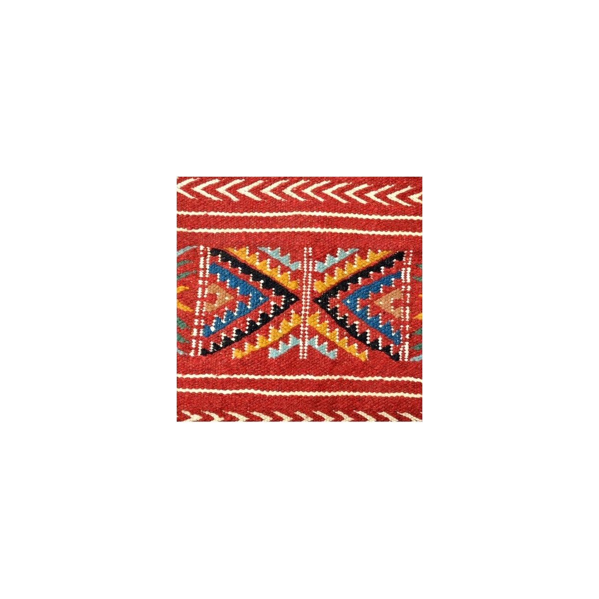 Tapis berbère Tapis Kilim Nafta 105x200 Multicolore (Tissé main, Laine, Tunisie) Tapis kilim tunisien style tapis marocain. Tapi