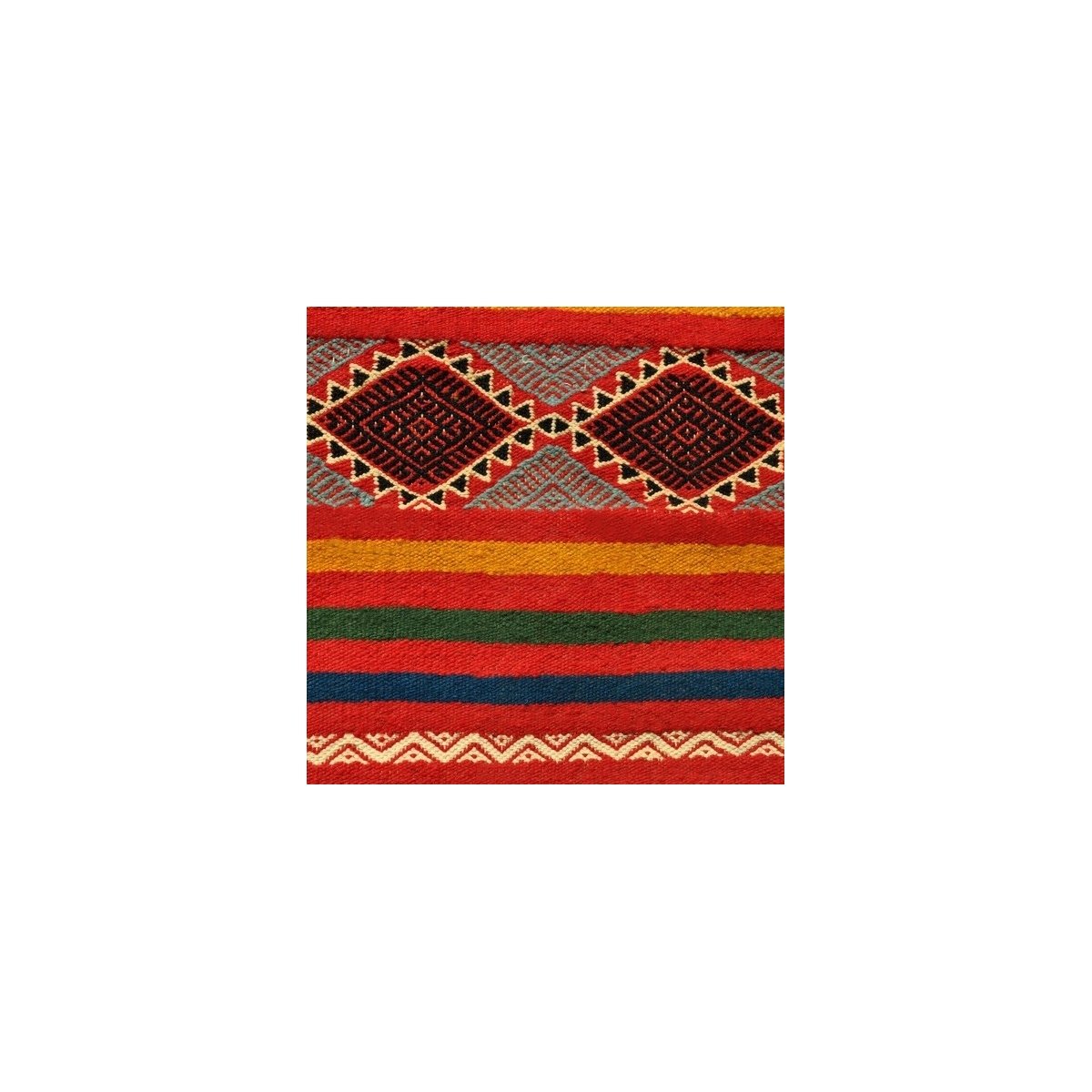 Berber Teppich Teppich Kelim lang Oubeda 60x190 Mehrfarben (Handgewebt, Wolle) Tunesischer Kelim-Teppich im marokkanischen Stil.