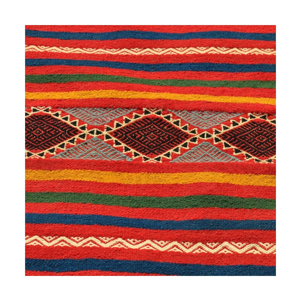 Berber Teppich Teppich Kelim lang Oubeda 60x190 Mehrfarben (Handgewebt, Wolle) Tunesischer Kelim-Teppich im marokkanischen Stil.