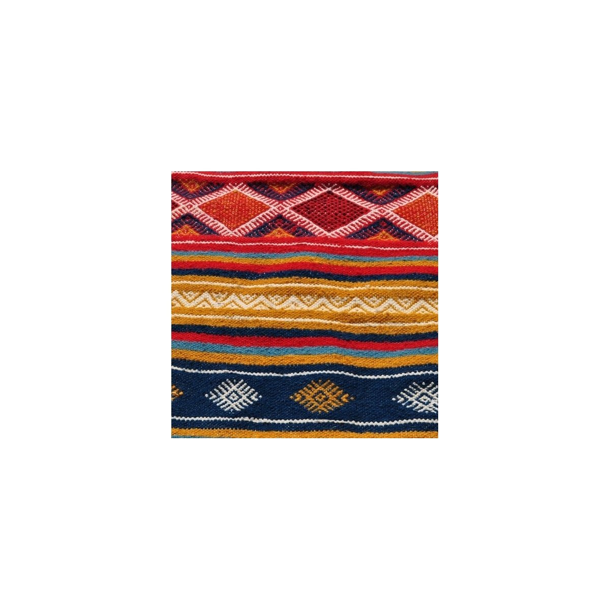 Tapete berbere Tapete Kilim longo Oubeda 65x205 Multicor (Tecidos à mão, Lã) Tapete tunisiano kilim, estilo marroquino. Tapete r
