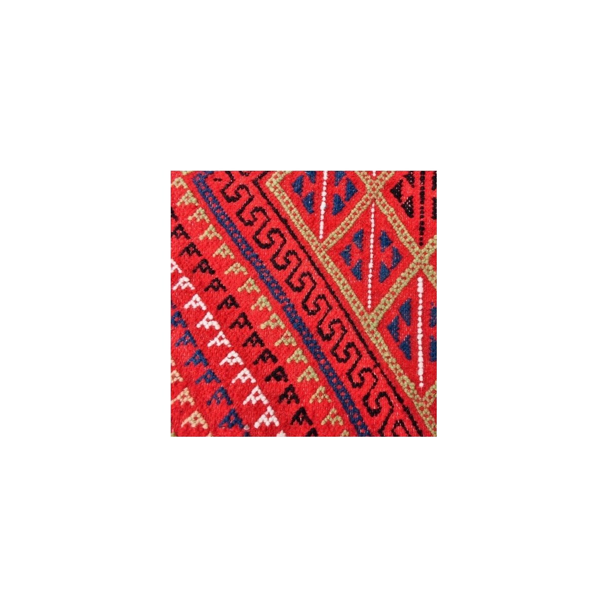 tappeto berbero Tappeto Margoum Tounes 125x190 Rosso (Fatto a mano, Lana) Tappeto margoum tunisino della città di Kairouan. Tapp