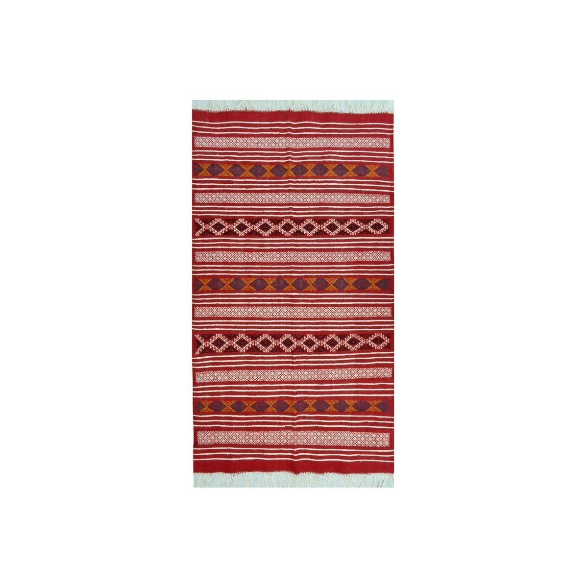 Tapete berbere Tapete Kilim Zaafrane 105x145 Multicor (Tecidos à mão, Lã, Tunísia) Tapete tunisiano kilim, estilo marroquino. Ta