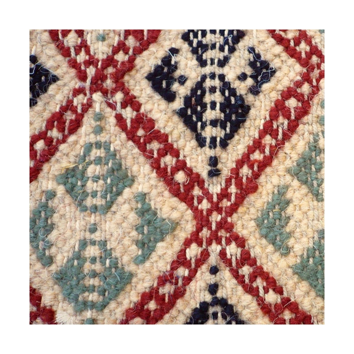 Berber Teppich Großer Teppich Margoum Sana 75x310 Beige (Handgefertigt, Wolle) Tunesischer Margoum-Teppich aus der Stadt Kairoua
