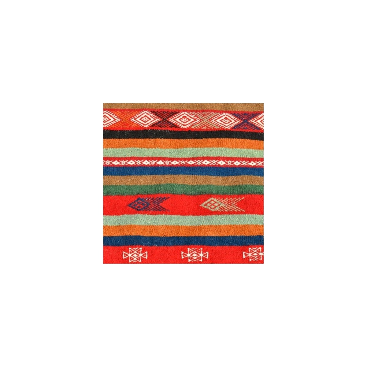 Berber carpet Rug Kilim long Foudha 65x200 Multicolour (Handmade, Wool) Tunisian Rug Kilim style Moroccan rug. Rectangular carpe
