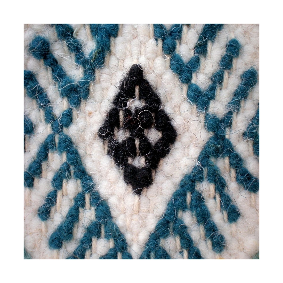 Berber tapijt Groot Tapijt Margoum Morjane 100x200 Blauw/Wit (Handgeweven, Wol, Tunesië) Tunesisch Margoum Tapijt uit de stad Ka
