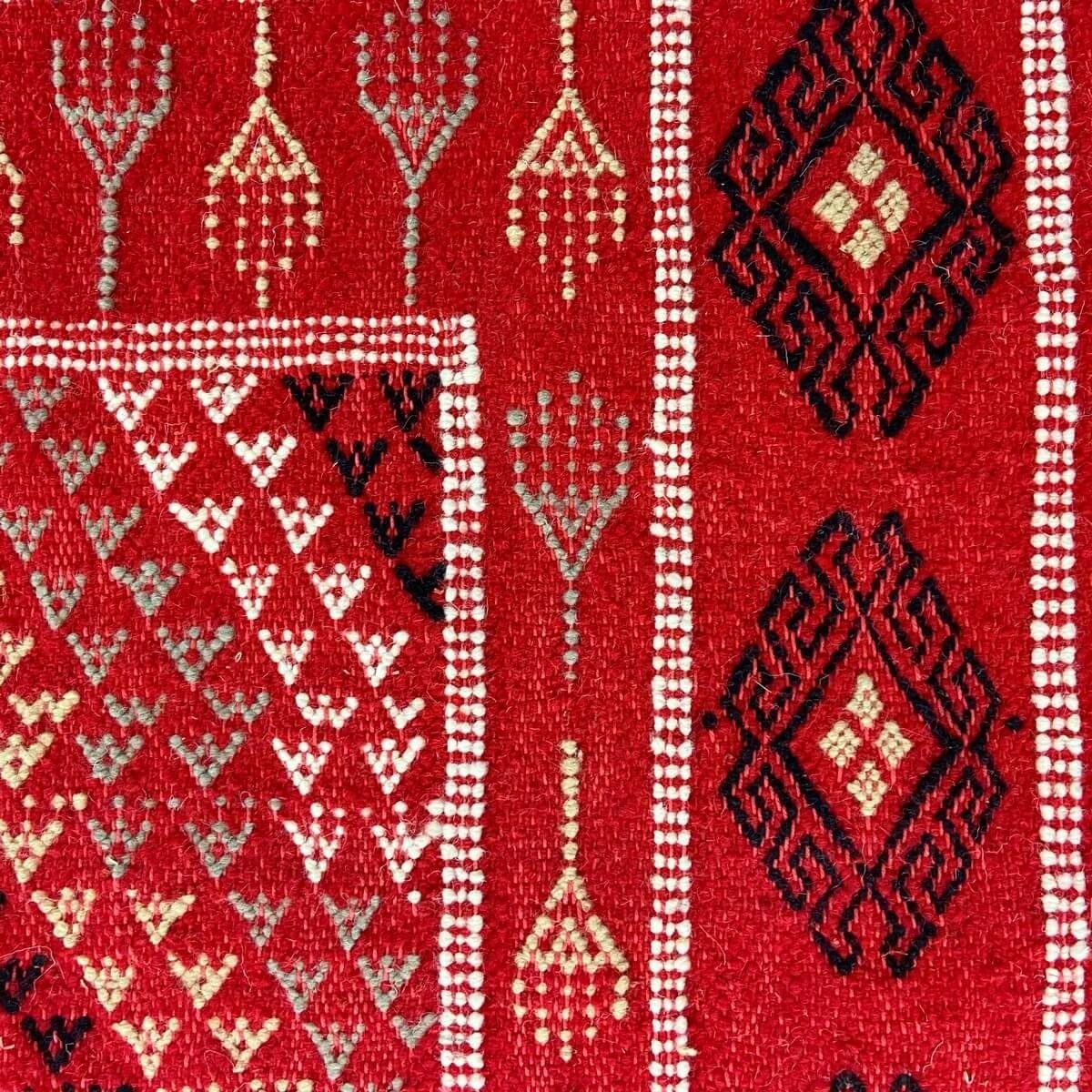 Berber tapijt Tapijt Margoum Eklil 171x238 cm Rood (Handgeweven, Wol, Tunesië) Tunesisch Margoum Tapijt uit de stad Kairouan. Re