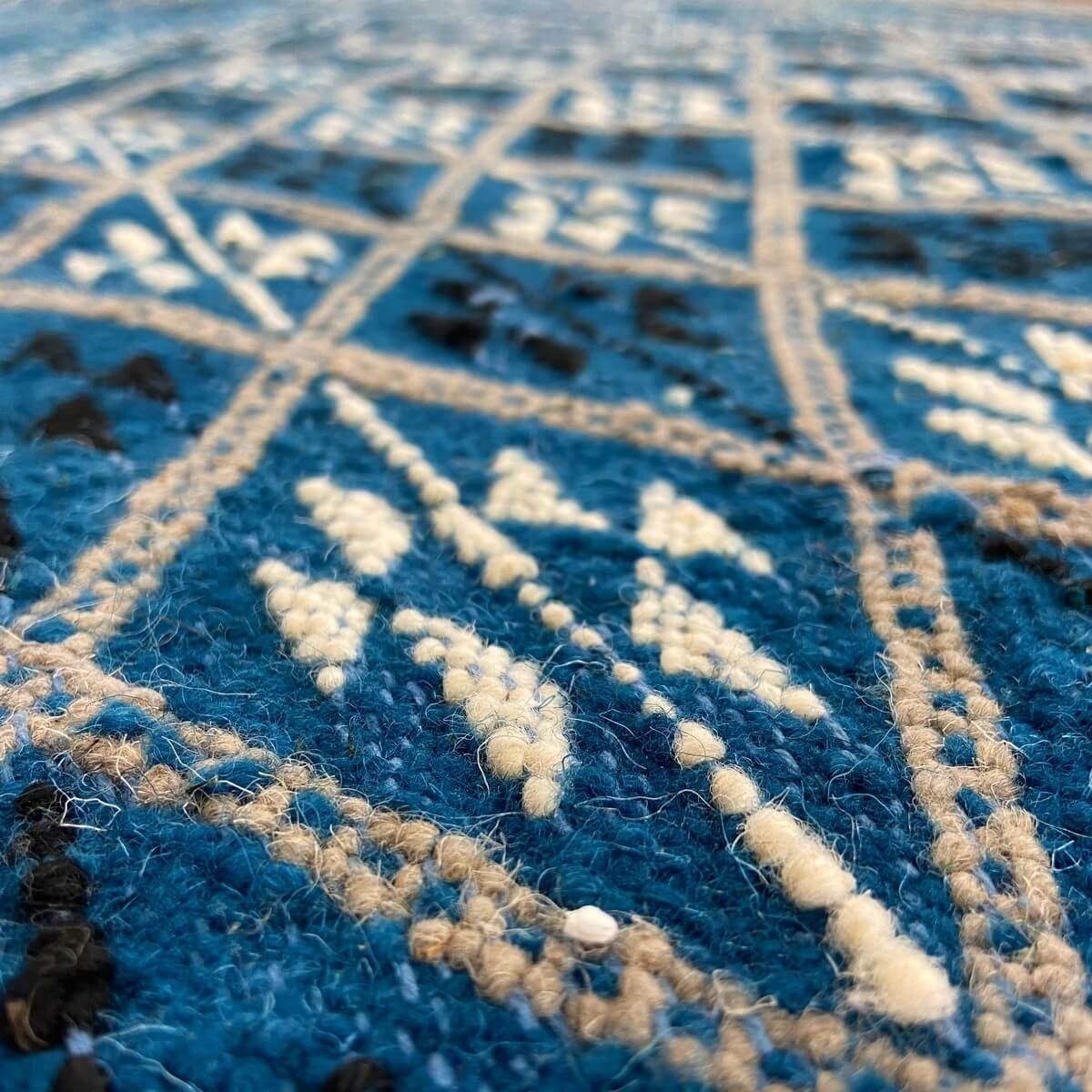 Berber carpet Rug Margoum Layth 186x320 cm Blue/White (Handmade, Wool, Tunisia) Tunisian margoum rug from the city of Kairouan. 