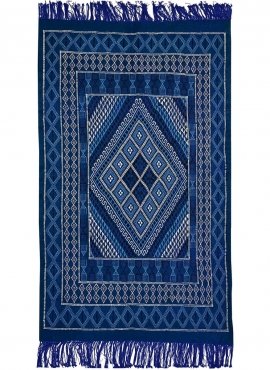 Berber Teppich Teppich Margoum Nidhal 120x180 Blau/Weiß (Handgefertigt, Wolle, Tunesien) Tunesischer Margoum-Teppich aus der Sta