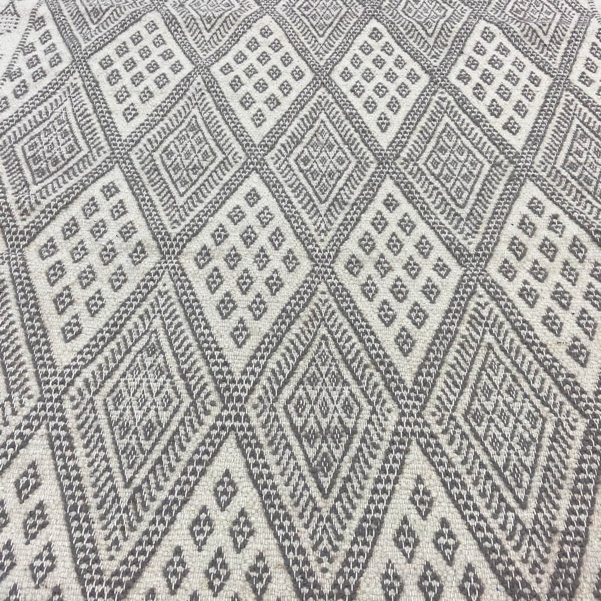 Berber Teppich Teppich Margoum Maadan 120x190 Weiß/Grau (Handgefertigt, Wolle, Tunesien) Tunesischer Margoum-Teppich aus der Sta