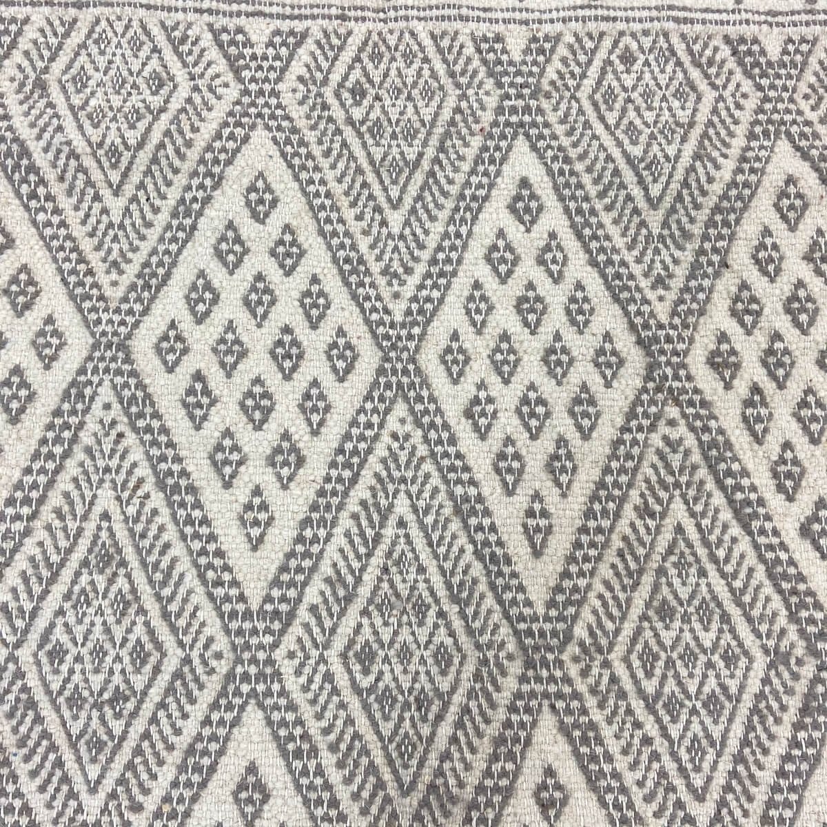 Berber Teppich Teppich Margoum Maadan 120x190 Weiß/Grau (Handgefertigt, Wolle, Tunesien) Tunesischer Margoum-Teppich aus der Sta