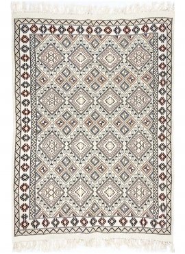Berber Teppich Teppich Margoum Krish 170x240 cm Weiß/Beige (Handgefertigt, Wolle, Tunesien) Tunesischer Margoum-Teppich aus der 