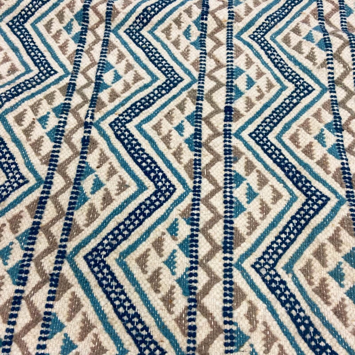 Berber tapijt Vloerkleed  Margoum 120x190 Blauw/Wit |Handgeweven, Wol, Tunesië Tunesisch Margoum Tapijt uit de stad Kairouan. Re