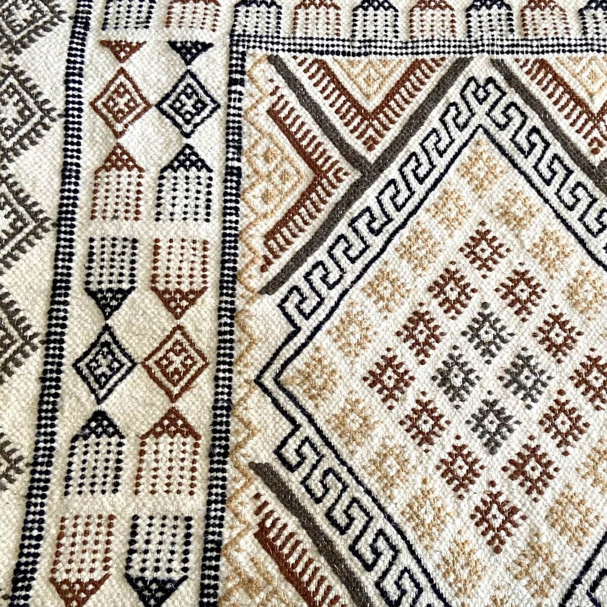 tappeto berbero Tappeto Margoum Salsabile 176x256 Bianco/Beige (Fatto a mano, Lana, Tunisia) Tappeto margoum tunisino della citt