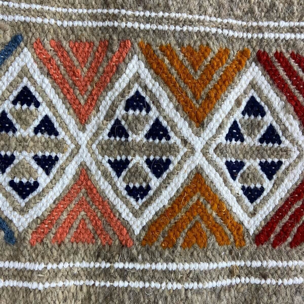 Berber Teppich Teppich Kelim Hekku 60x98 Grau (Handgewebt, Wolle, Tunesien) Tunesischer Kelim-Teppich im marokkanischen Stil. Re