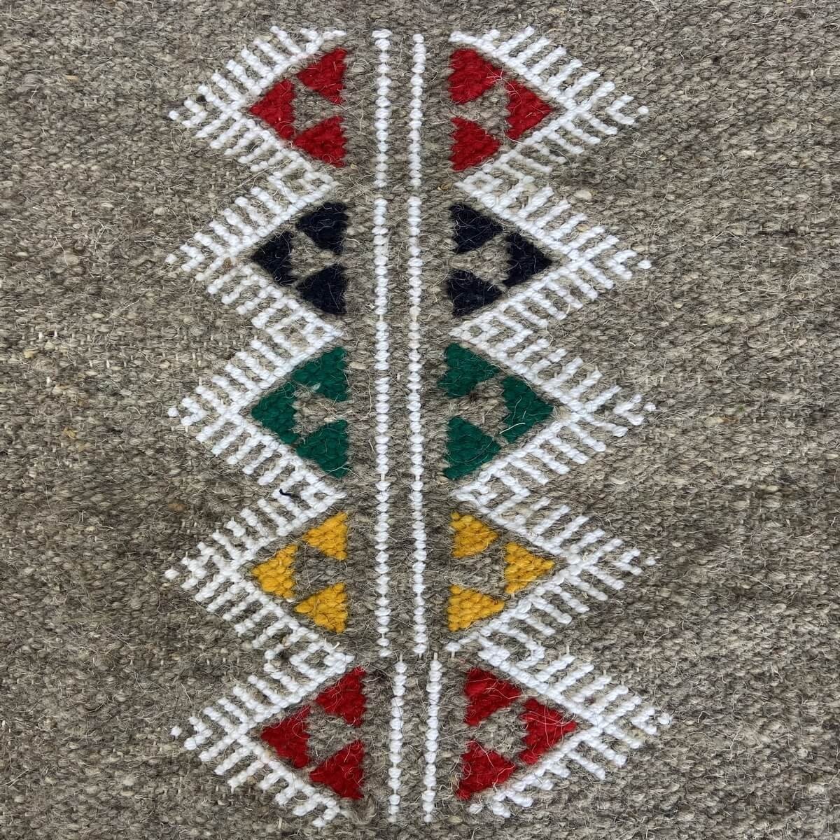 Tapete berbere Tapete Kilim Cubub 69x112 Cinza (Tecidos à mão, Lã, Tunísia) Tapete tunisiano kilim, estilo marroquino. Tapete re
