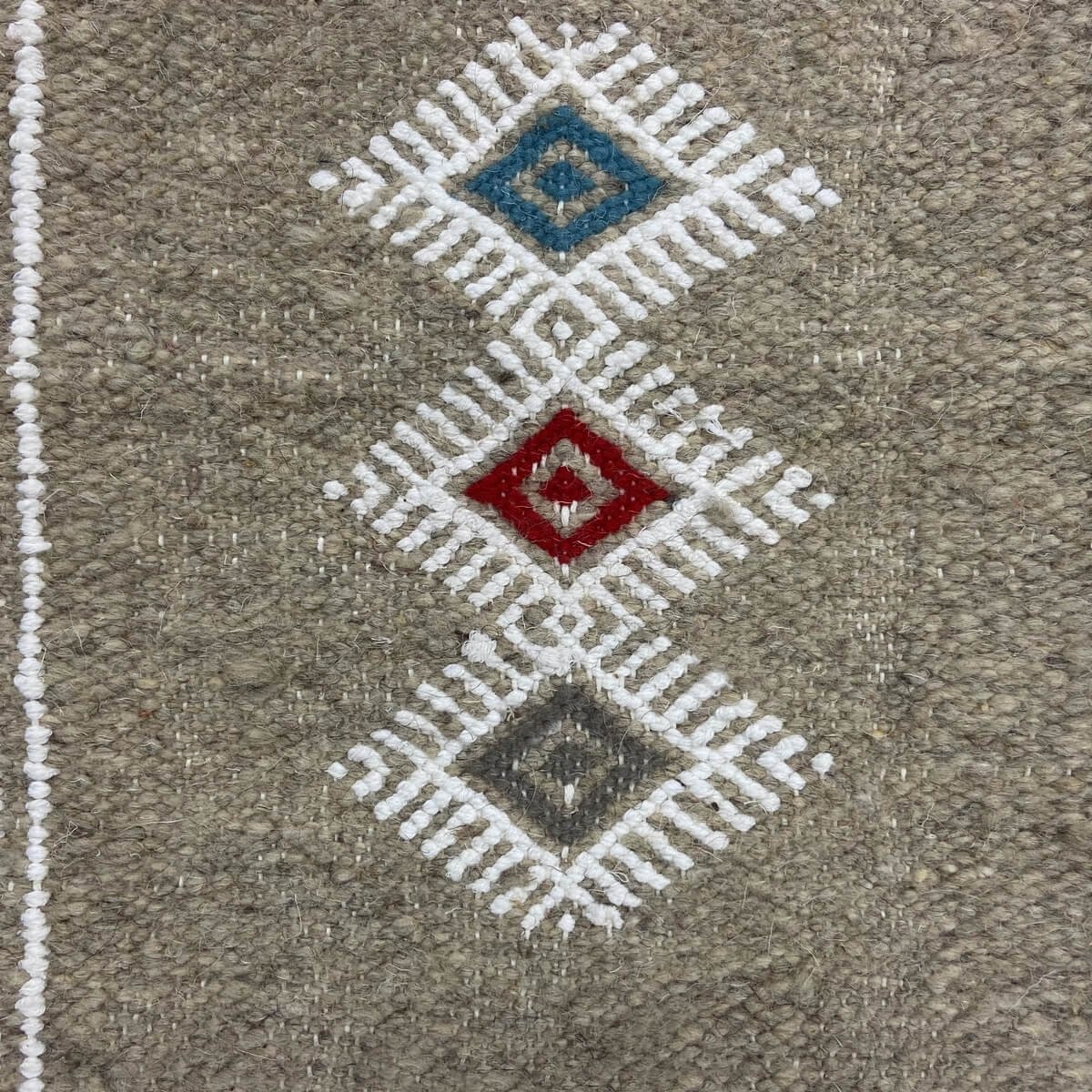 Berber tapijt Tapijt Kilim Awriba 58x96 Grijs (Handgeweven, Wol, Tunesië) Tunesisch kilimdeken, Marokkaanse stijl. Rechthoekig w
