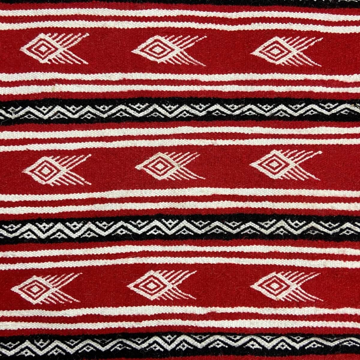 Berber tapijt Tapijt Kilim Danbelu 72x120 Rood (Handgeweven, Wol, Tunesië) Tunesisch kilimdeken, Marokkaanse stijl. Rechthoekig 