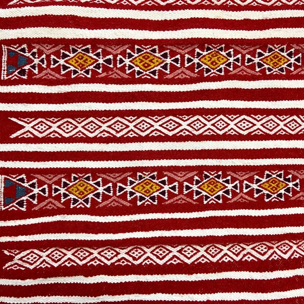 Tapete berbere Tapete Kilim Friqya 57x118 Vermelho (Tecidos à mão, Lã, Tunísia) Tapete tunisiano kilim, estilo marroquino. Tapet