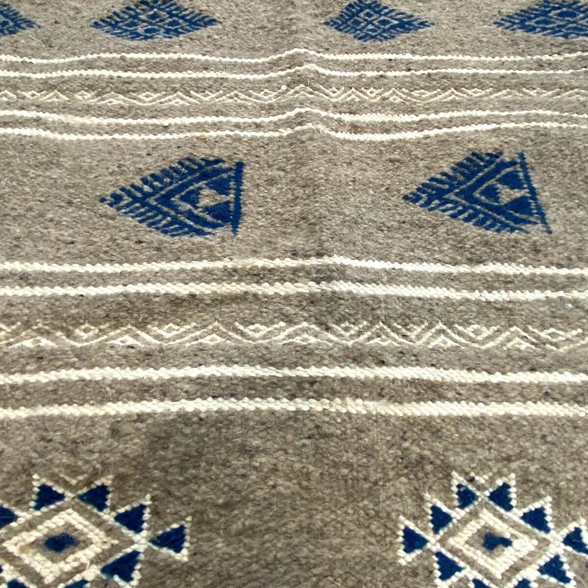 Berber tapijt Tapijt Kilim lang Ernoud 73x227 Grijs (Handgeweven, Wol, Tunesië) Tunesisch kilimdeken, Marokkaanse stijl. Rechtho