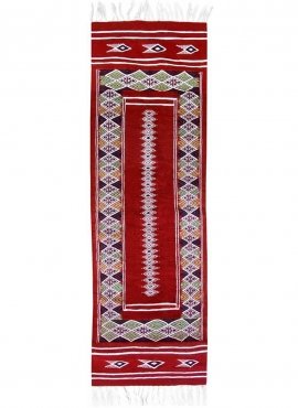 Berber Teppich Teppich Kelim lang Senniri 58x197 Mehrfarben (Handgewebt, Wolle) Tunesischer Kelim-Teppich im marokkanischen Stil