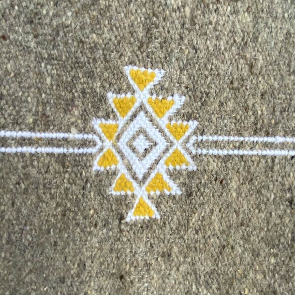 Tapete berbere Tapete Kilim Israsen 114x202 Cinza/Amarelo (Tecidos à mão, Lã, Tunísia) Tapete tunisiano kilim, estilo marroquino