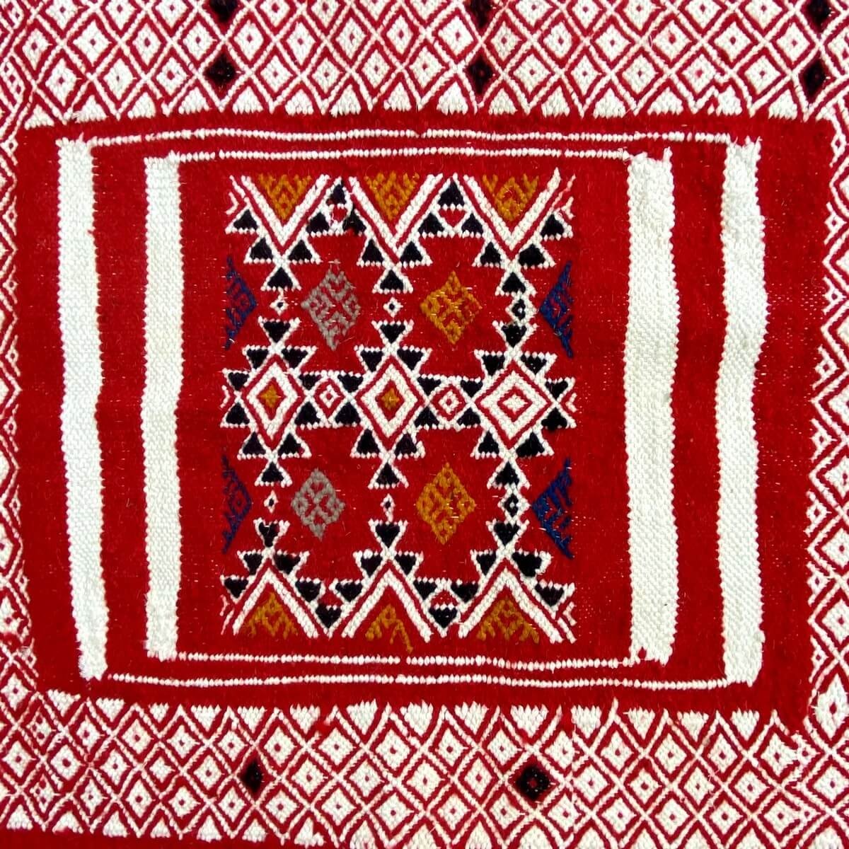 Berber carpet Rug Kilim Yekker 114x194 Red (Handmade, Wool, Tunisia) Tunisian Rug Kilim style Moroccan rug. Rectangular carpet 1