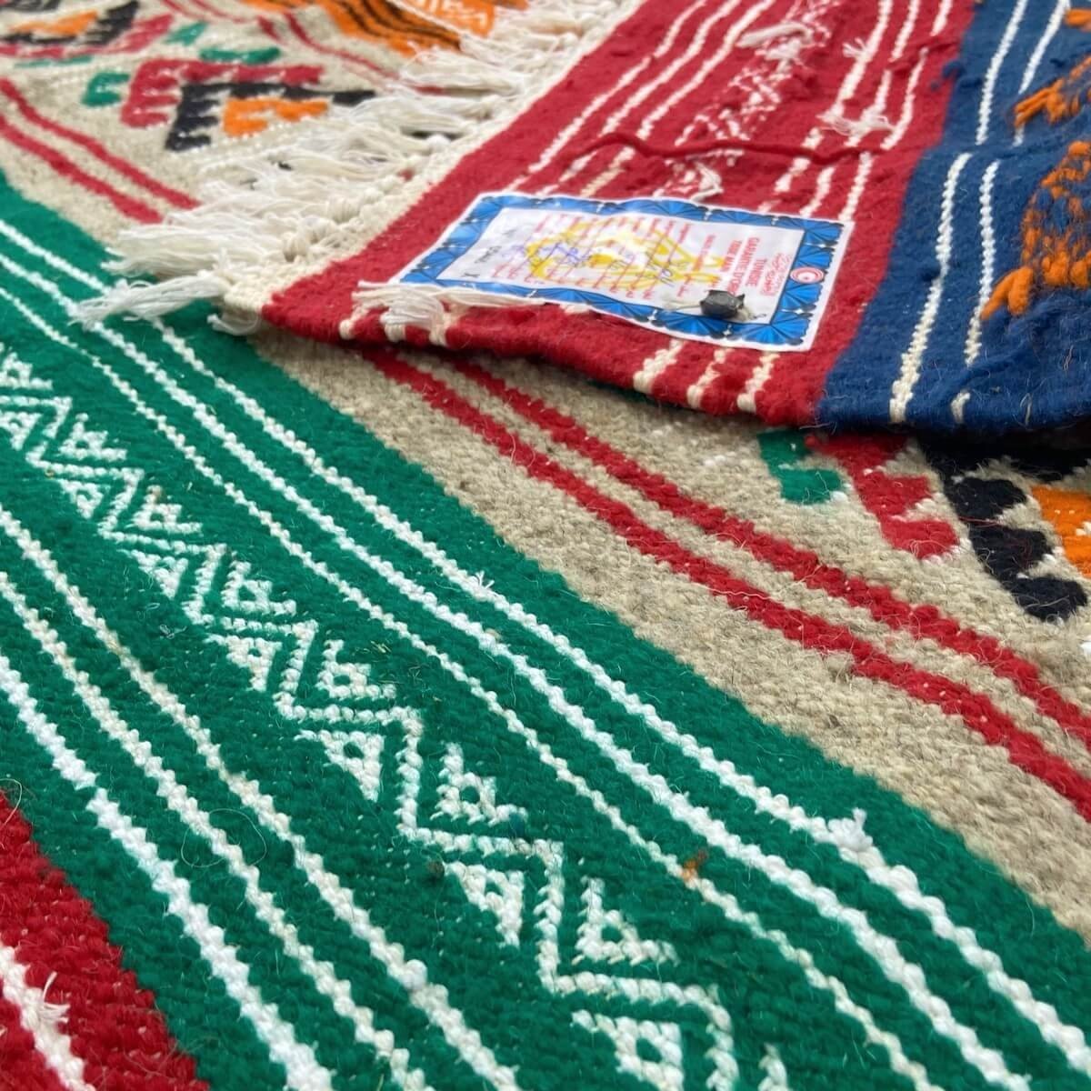 Berber Teppich Teppich Kelim Zegna 118x204 Mehrfarben (Handgewebt, Wolle) Tunesischer Kelim-Teppich im marokkanischen Stil. Rech