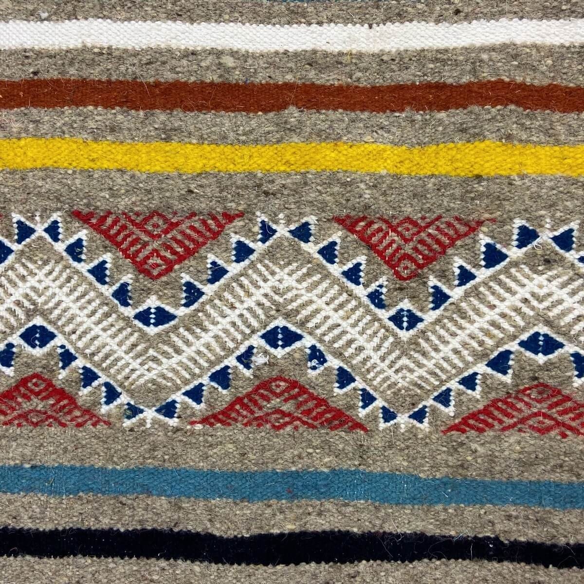 Tapis berbère Tapis Kilim Luki 110x200 Multicolore (Tissé main, Laine) Tapis kilim tunisien style tapis marocain. Tapis rectangu